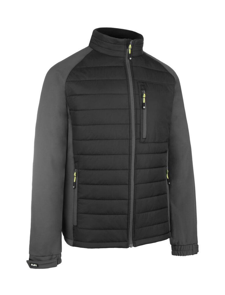 Beeswift Flex Workwear Padded Jacket Black/grey