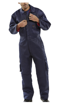 Beeswift Quilted Boilersuit Navy Blue