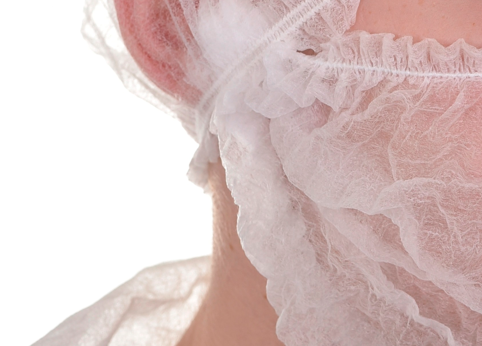 30009 Beard Snood Pleated White or Blue (Pack of 1000) - Image 2
