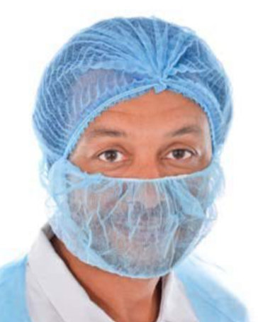 30009 Beard Snood Pleated White or Blue (Pack of 1000)