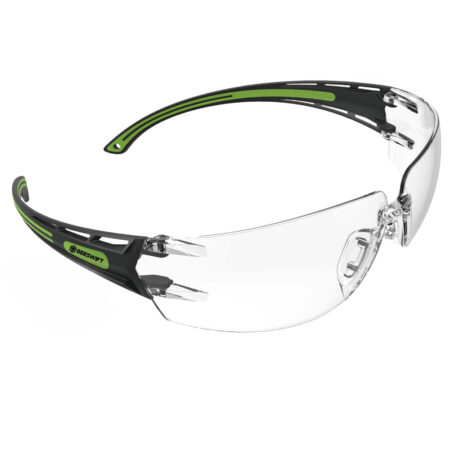 Beeswift Clear Lens Biocolour Frame Safety Glasses Clear/green