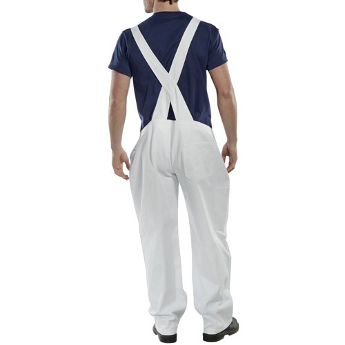 Beeswift Cotton Drill Bib And Brace White CDBBW - Image 2