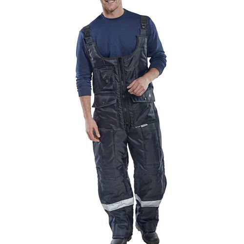 Beeswift Coldstar Freezer Bib Trousers Navy Blue Item Code: CCFBTN