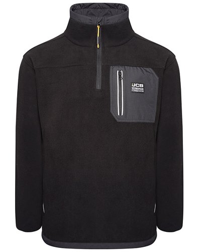 Jcb Workwear Trade Heavyweight 1/4 Zip Tech Fleece Black Item Code: DK9W