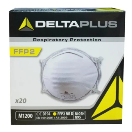 Delta Plus M1200 Box of 20 disposable masks P2 without valve - Image 2