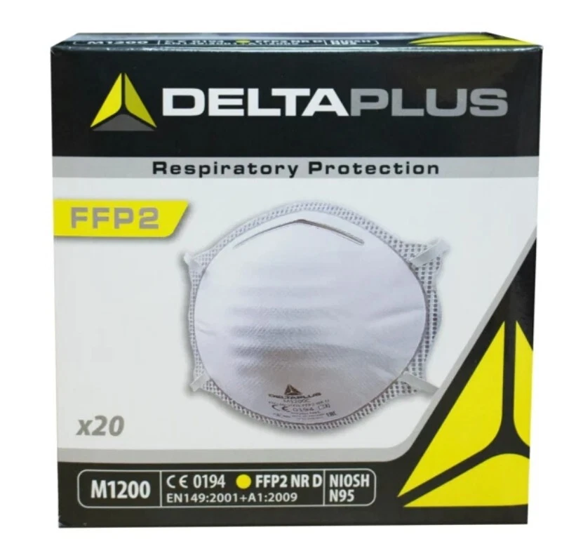 Delta Plus M1200 Box of 20 disposable masks P2 without valve