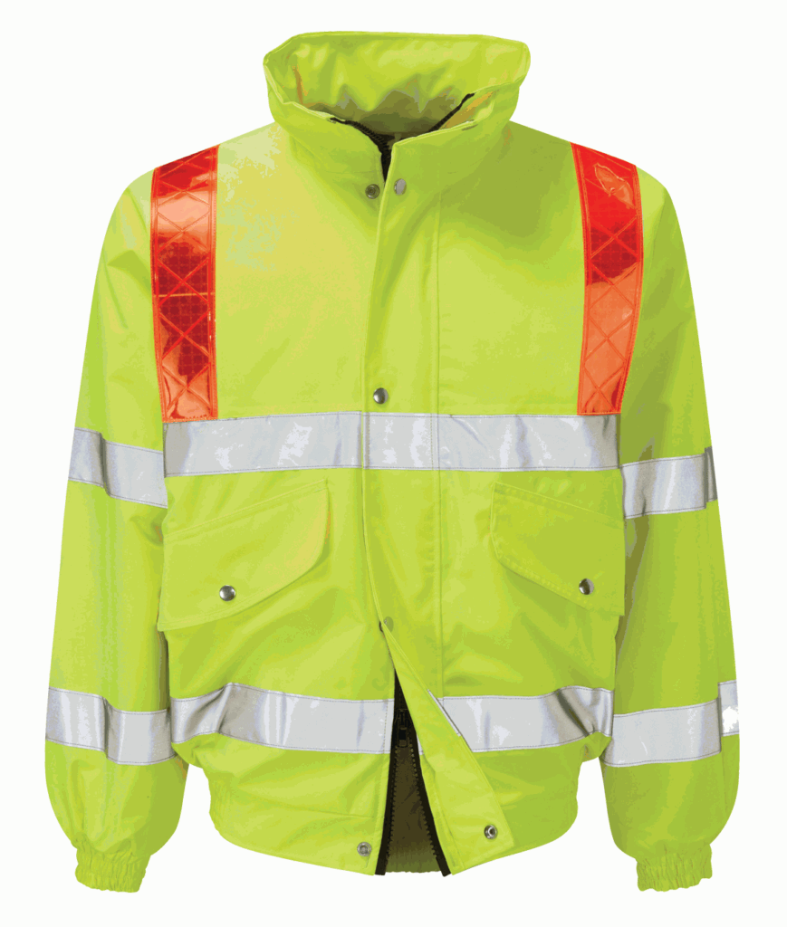 FOIL: BOMBER JACKET WITH RED BRACES