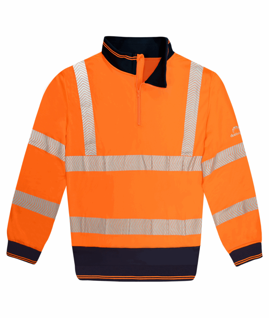 SCHOONER: HI-VIS TWO-TONE 1/4 ZIP SWEATSHIRT