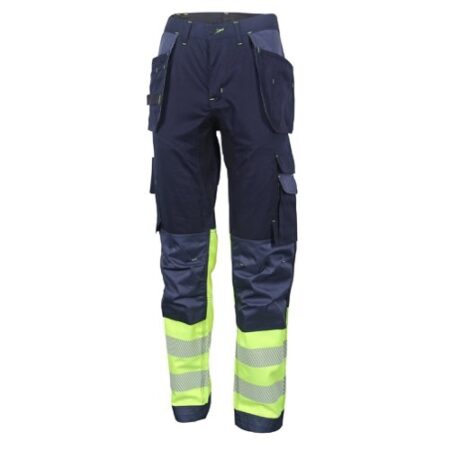 Beeswift Deltic Hi-vis Two-tone Trousers Saturn Yellow / Navy Item Code: HVTT080SYN