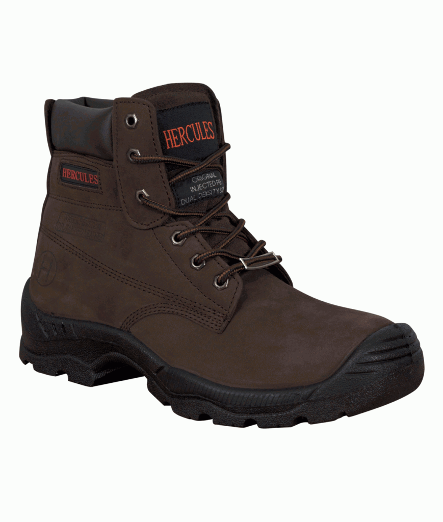 910-HERCULES-Brown HIGH LEG NUBUCK BOOT  Water Resistant Leather Upper EN IS0 20345:2011 S3 SRC
