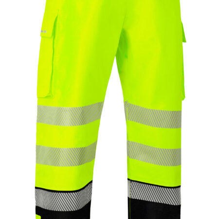 Beeswift Deltic Hi-vis Two-tone Ripstop Breathable And Waterproof Rail Overtrouser Saturn Yellow / Navy Item Code: BSDTRTTSYN - Image 2