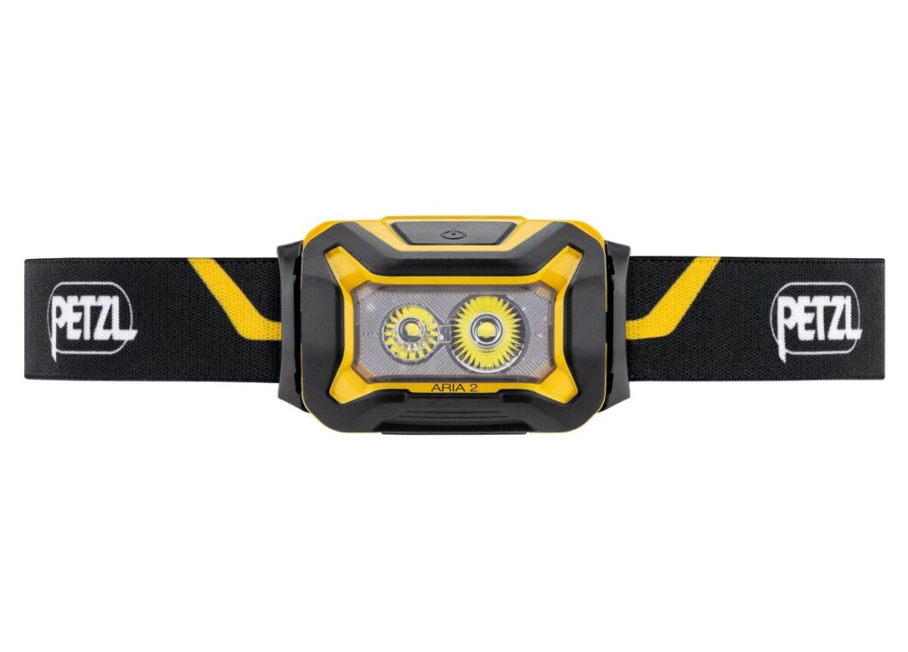 Petzl E070AA00 Aria2 Head Torch 450 Lumens Black/Yellow