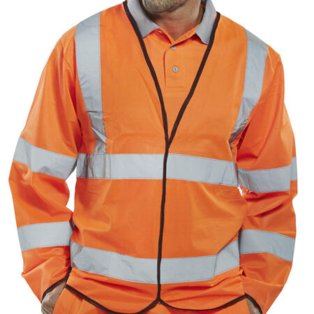 Beeswift Fire Retardant Hi-vis Jerkin Orange Item Code: CFRPKJOR