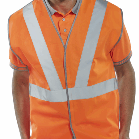 Beeswift Hi-vis Rail Spec Vest (polyester) Orange