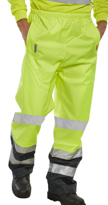 Beeswift Belfry Two-tone Hi-vis Waterproof Trousers