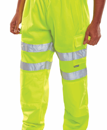 Beeswift Fleece Jogger Hi-vis Trousers - Image 2