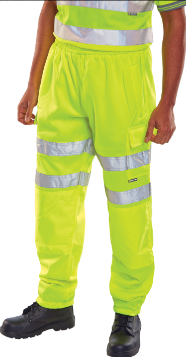 Beeswift Fleece Jogger Hi-vis Trousers
