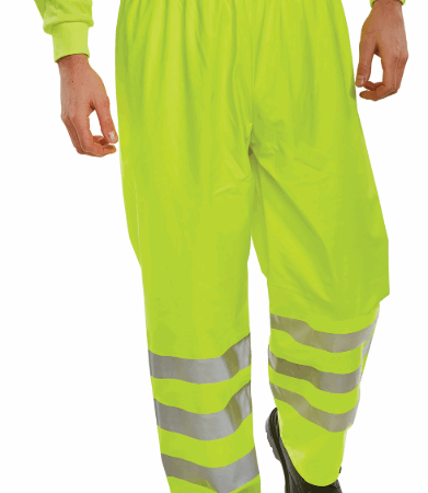 Beeswift Hi-vis Pu Overtrousers Saturn Yellow