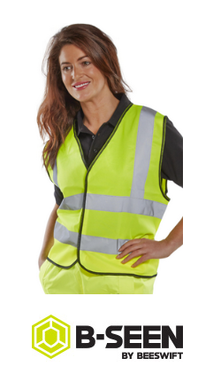Beeswift Hi-vis Vest Short Length Saturn Yellow Item Code: WCENGSH