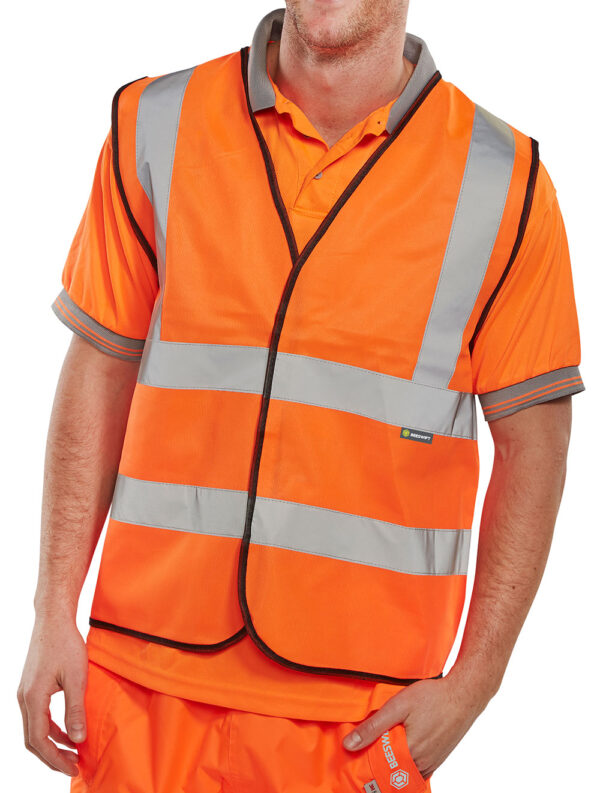 Beeswift Hi-vis Vest Orange Item Code: WCENGOR
