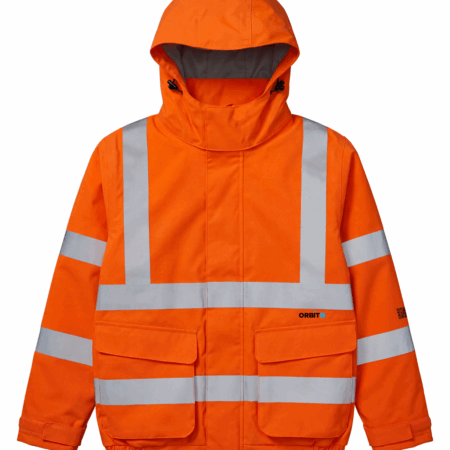 TORNADO: HI-VIS BOMER JACKET 100% POLYESTER MESH LINING