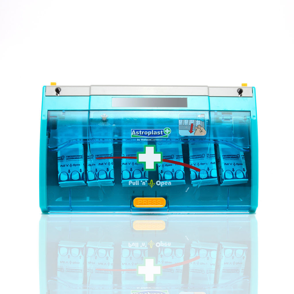 Wallace Cameron One Touch Easy Access Plaster Dispenser including Blue Detectable Plasters