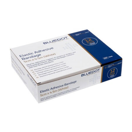 Blue Dot White Elastic Adhesive Bandage (EAB) 5cm x 4.5m (Box 12)