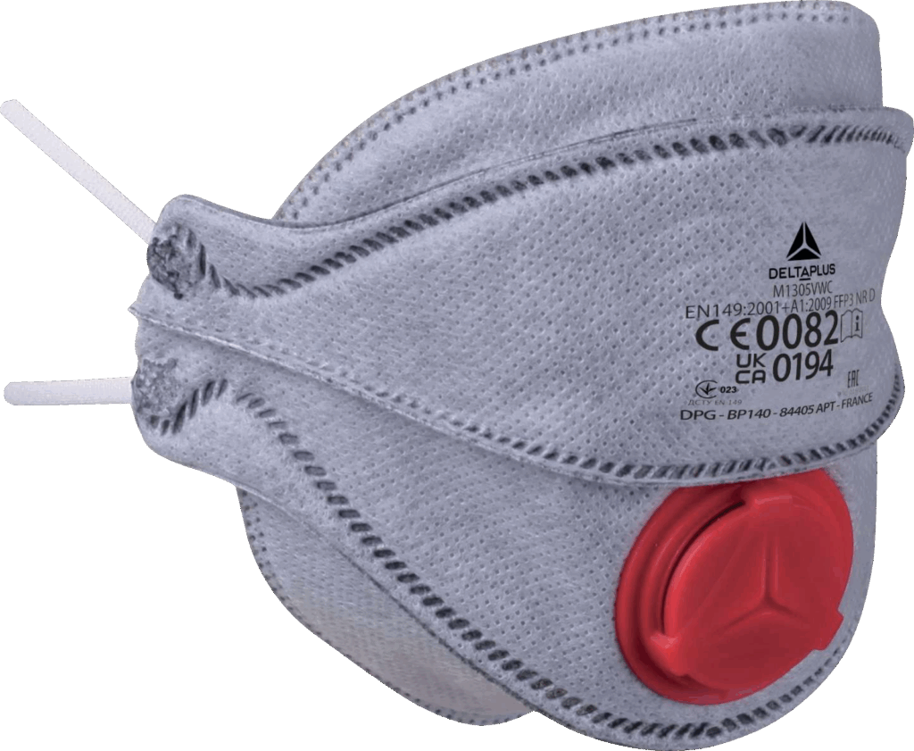 M1305VW Box of 10-piece FFP3 (valve) facial filter masks with activated charcoal for protection against noxious odours (e.g. welding fumes).