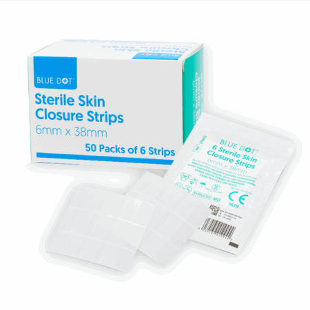 Blue Dot Sterile Skin Closure Strips 38mm x 6mm (Box 50 x 6)