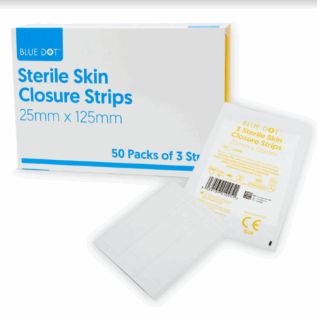Blue Dot Sterile Skin Closure Strips 125mm x 25mm (Box 50 x 3)