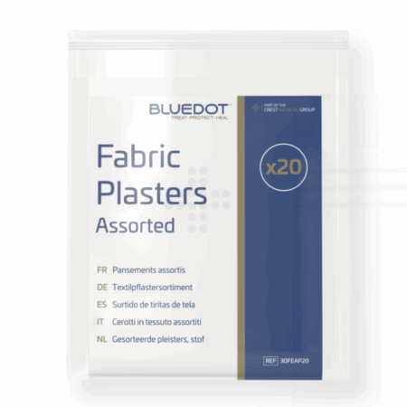 Blue Dot Assorted Fabric Plasters (Bag 20)