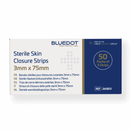 Blue Dot Sterile Skin Closure Strips 75mm x 3mm (Box 50 x 5)