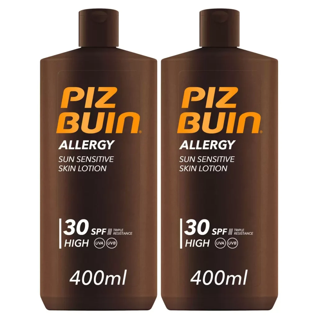 Piz Buin SPF 30 Allergy Suncare Skin Lotion, Pack 2 x 400ml