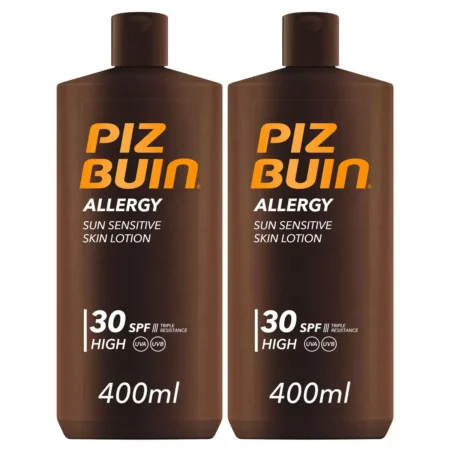 Piz Buin SPF 30 Allergy Suncare Skin Lotion, Pack 2 x 400ml