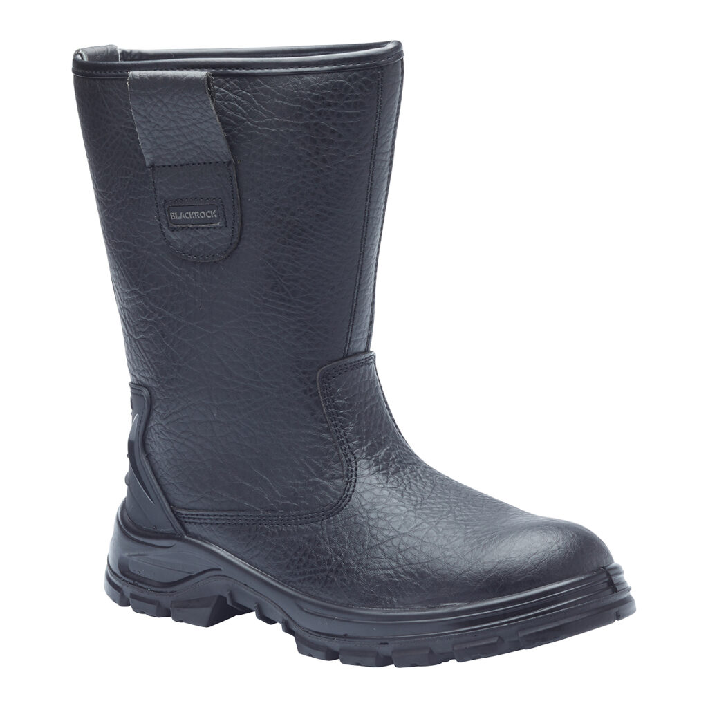 Blackrock SF01B Rigger Safety Boot is a durable, black-coloured leather work boot