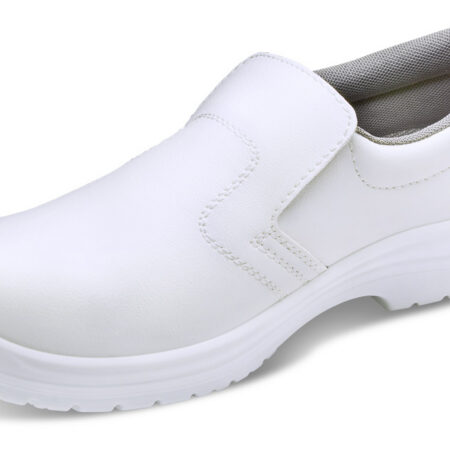 Beeswift Micro-fibre Slip On Shoe S2 White