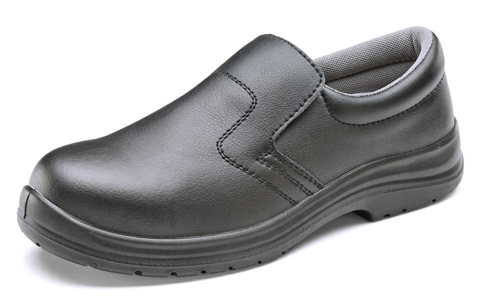 Beeswift Micro-fibre Slip On Shoe S2 Black