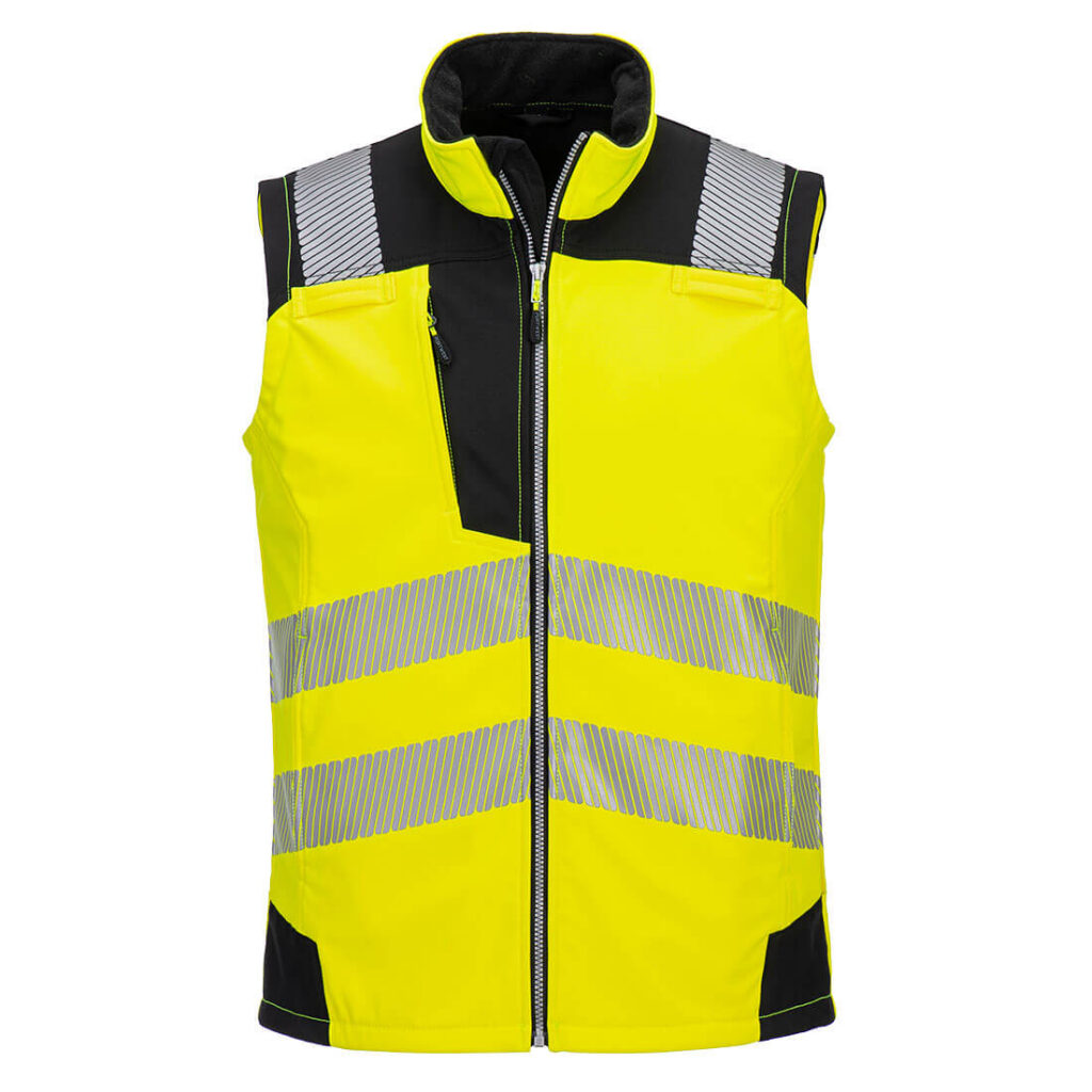 PW325 - PW3 Hi-Vis Softshell Gilet (3L) Yellow/Black