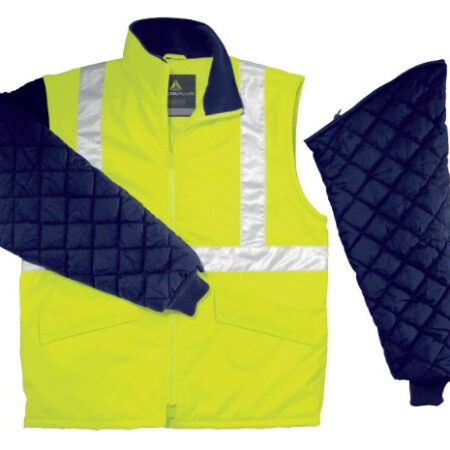 FREEWAY HV 2-in-1 jacket with warm removable sleeves for day and night visibility