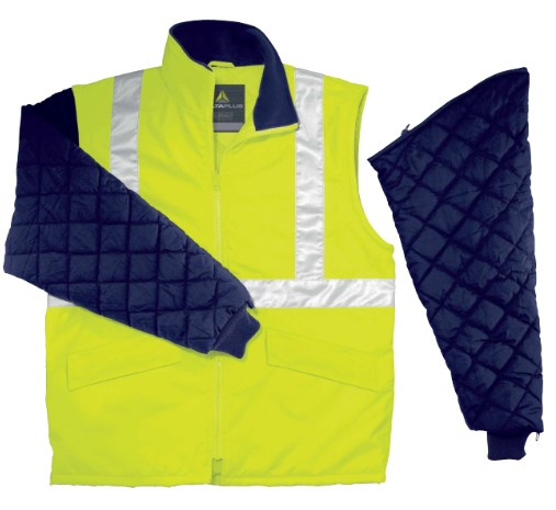 FREEWAY HV 2-in-1 jacket with warm removable sleeves for day and night visibility