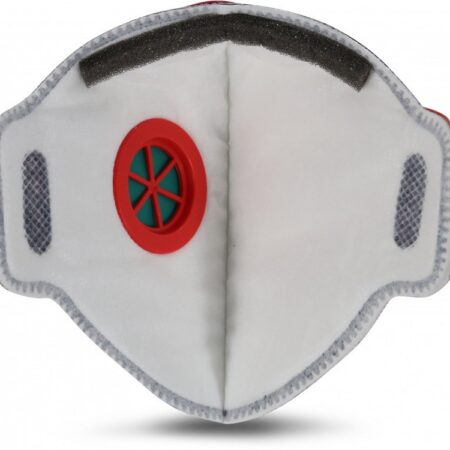 UCFD-P3VC Disposable FFP3 fold flat mask with exhalation valve and infused activated carbon (Box of 10) - Image 2