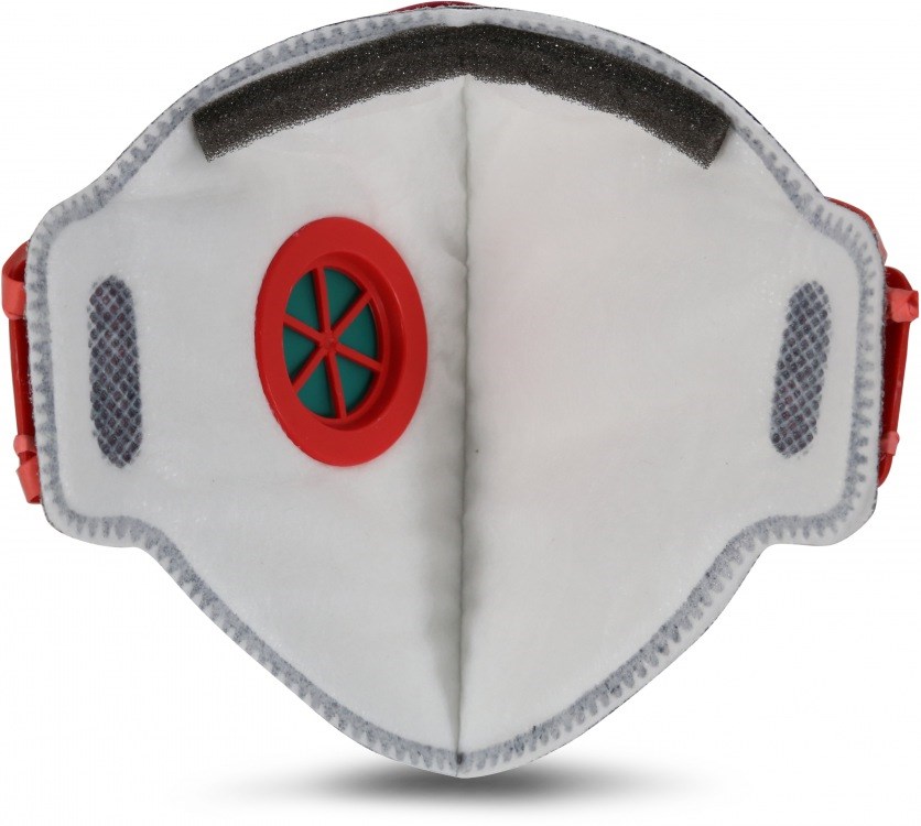 UCFD-P3VC Disposable FFP3 fold flat mask with exhalation valve and infused activated carbon (Box of 10)