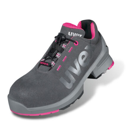 Uvex 1 Ladies Safety Trainers Grey/pink