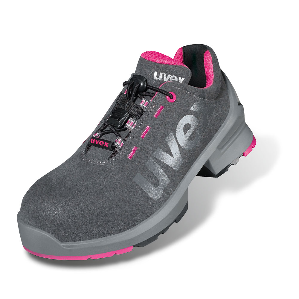 Uvex 1 Ladies Safety Trainers Grey/pink
