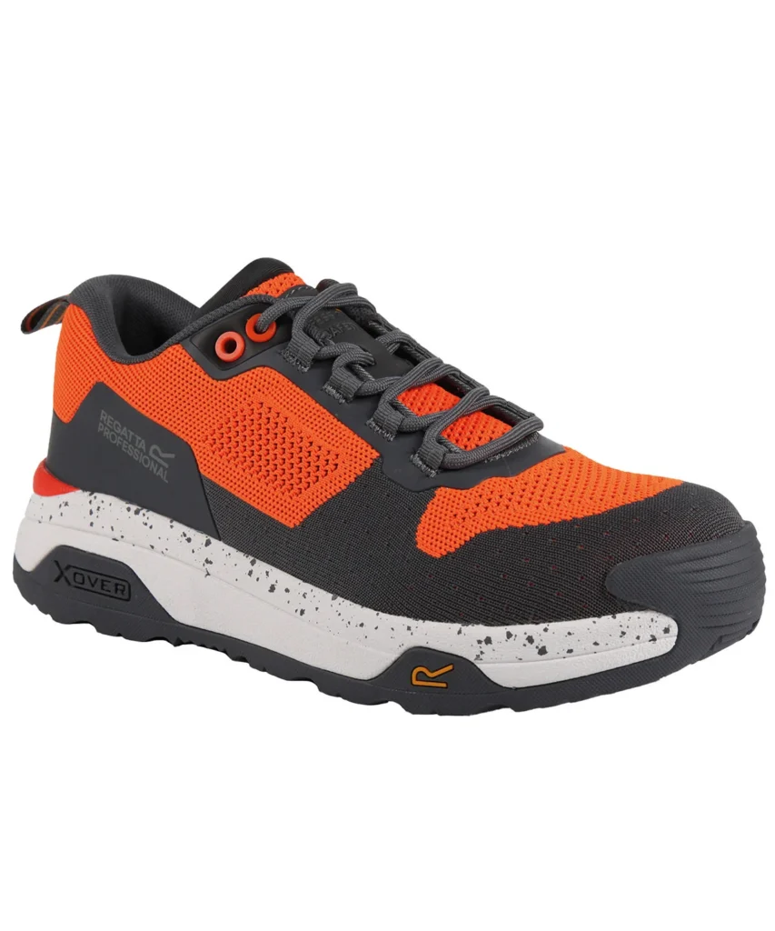 Regatta Professional TRK212 Crossfort S1 X-over metal-free safety trainers Flame Orange/Gunmetal