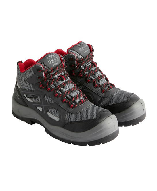 Regatta Professional Limestone S6 waterproof boots Granite/Red