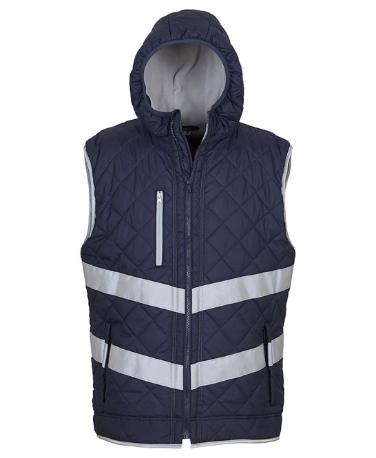 Yoko Hi-vis Kensington hooded gilet (HV007)