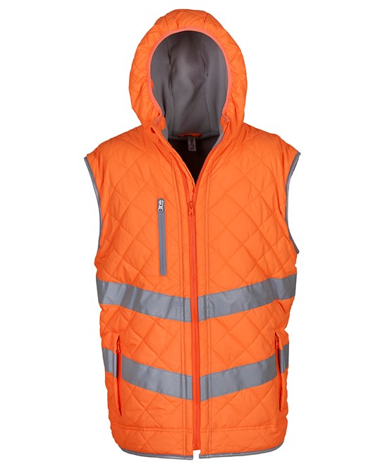 Yoko Hi-vis Kensington hooded gilet (HV007)