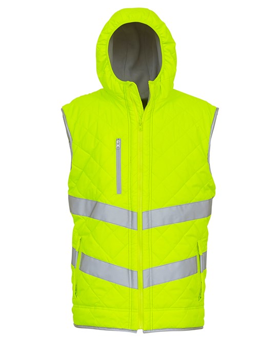 Yoko Hi-vis Kensington hooded gilet (HV007)