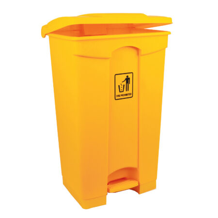 Yellow Pedal Bin Polypropylene 87L Item No. 103434